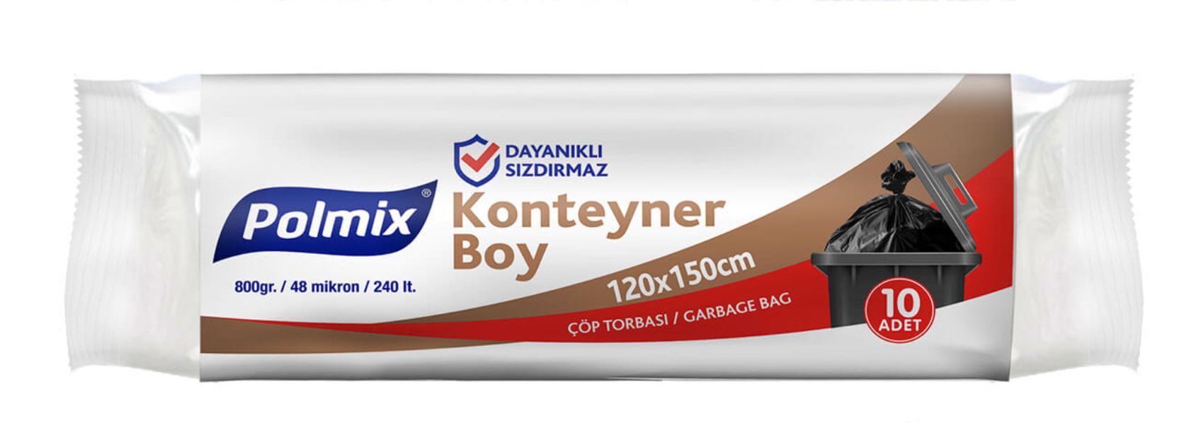 Polmix Çöp Poşeti Endüstriyel 240 lt. Konteyner Boy 800gr