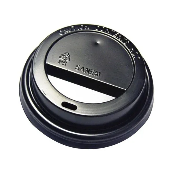 Karton Bardak Kapağı 8 Oz. Sıcak - Siyah Renk - 100  Adet