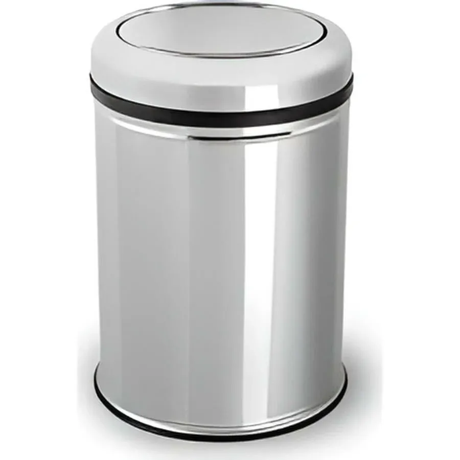 Palex - Krom Pratik Kapaklı Çöp Kovası 32 Lt.