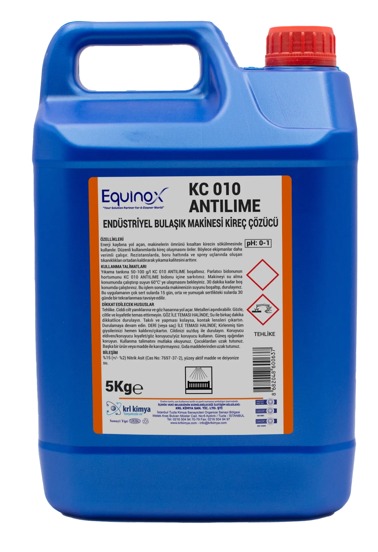 Equinox - Endüstriyel Bulaşık Makinesi Kireç Çözücü 5 Kg.