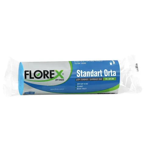 Florex - Çöp Poşeti Standart Orta Boy Mavi 55x60  1 Koli