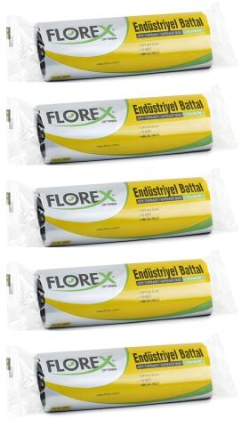 Florex - Endüstriyel Battal Boy Çöp Poşeti Mavi 72X95  5 Rulo