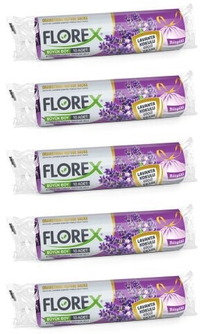 Florex - Büyük Boy Büzgülü Lavanta 65x70  5 Rulo