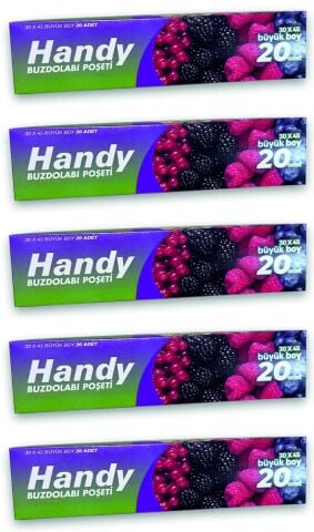 Handy Buzdolabı Poşeti Büyük Boy 20'li - 5 Paket