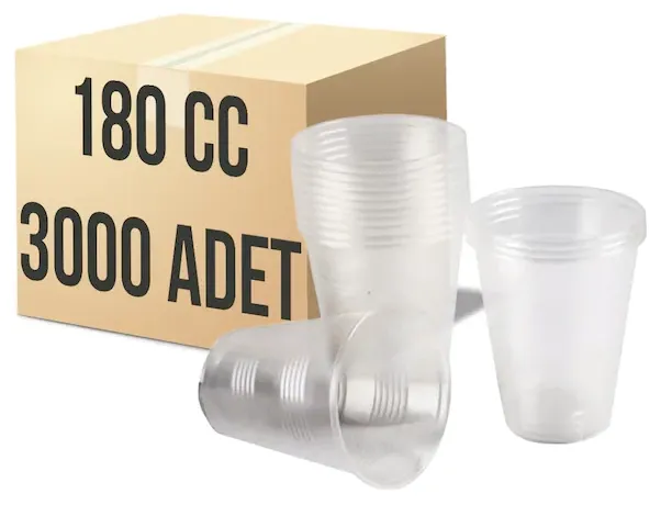 Plastik Bardak 180 cc. - 3000'li koli