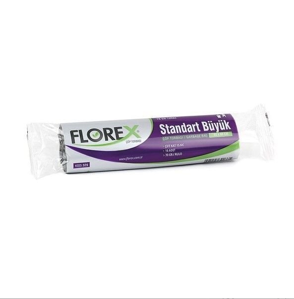 Florex - Çöp Poşeti Standart Büyük Mavi 65x80 - 1 Rulo