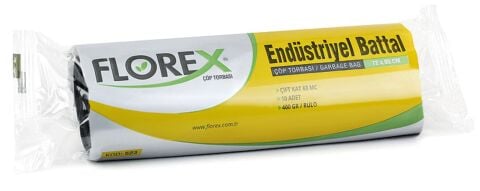 Florex - Endüstriyel Battal Boy Çöp Poşeti Siyah 72x95 - 1 Rulo