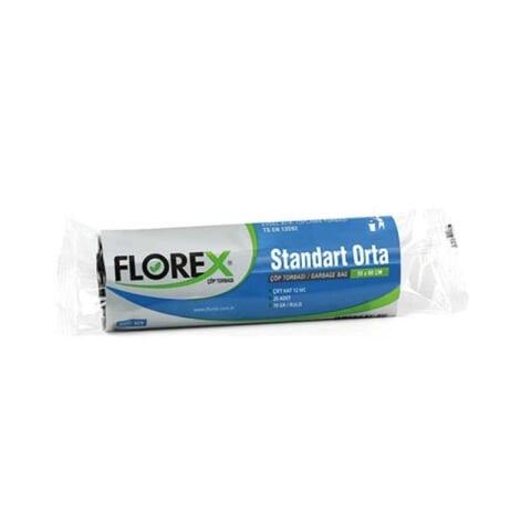 Florex - Çöp Poşeti Standart Orta Boy Siyah 55x60 - 1 Rulo