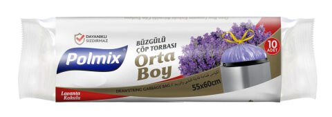 Polmix Büzgülü Lavanta Kokulu Çöp Poşeti Orta Boy 1 Rulo