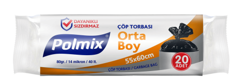 Polmix Çöp Poşeti Orta Boy 80gr. 1 Adet