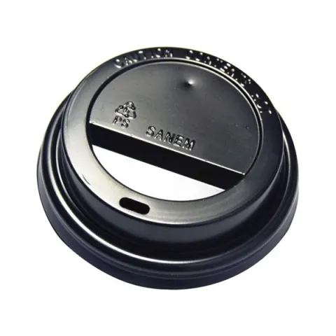 Karton Bardak Kapağı 8 Oz. Sıcak - Siyah Renk - 100  Adet