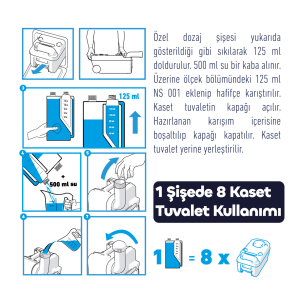 NS 001 NAVYSOL KASET TUVALET KATI ATIK PARÇALAYICI KOKU GİDERİCİ